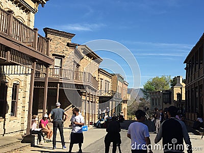 Universal Backlot â€œWesternâ€ Set Editorial Stock Photo